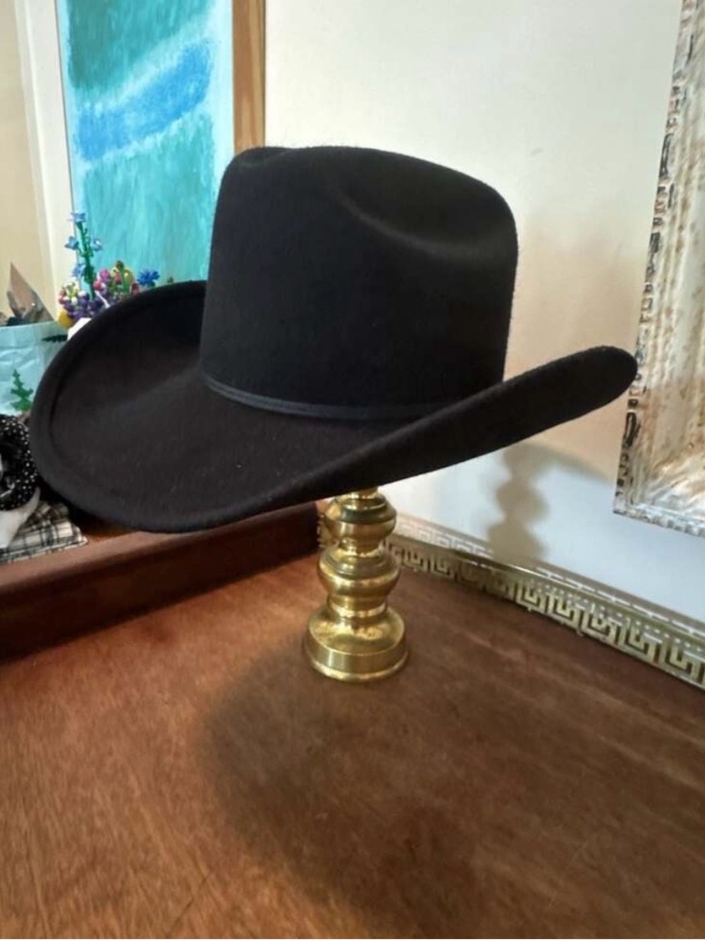 Bailey Western Black Wool Cowboy Hat Size Small